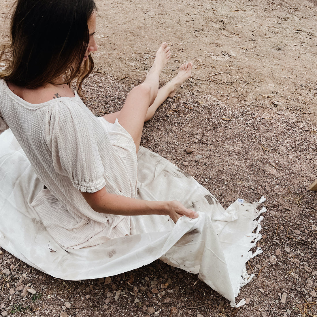  Woman on a Turkish Towel at the beach