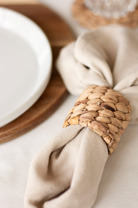 Seagrass Napkin Rings, Set of 6